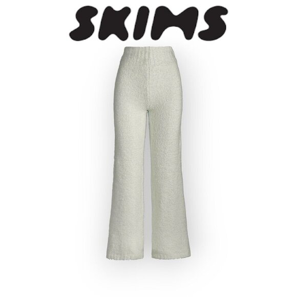 Warm Soft SKIMS Cozy Knit Pants Bone Size 4X5X Plus Size Stretchy Lounge Wear - Picture 1 of 14
